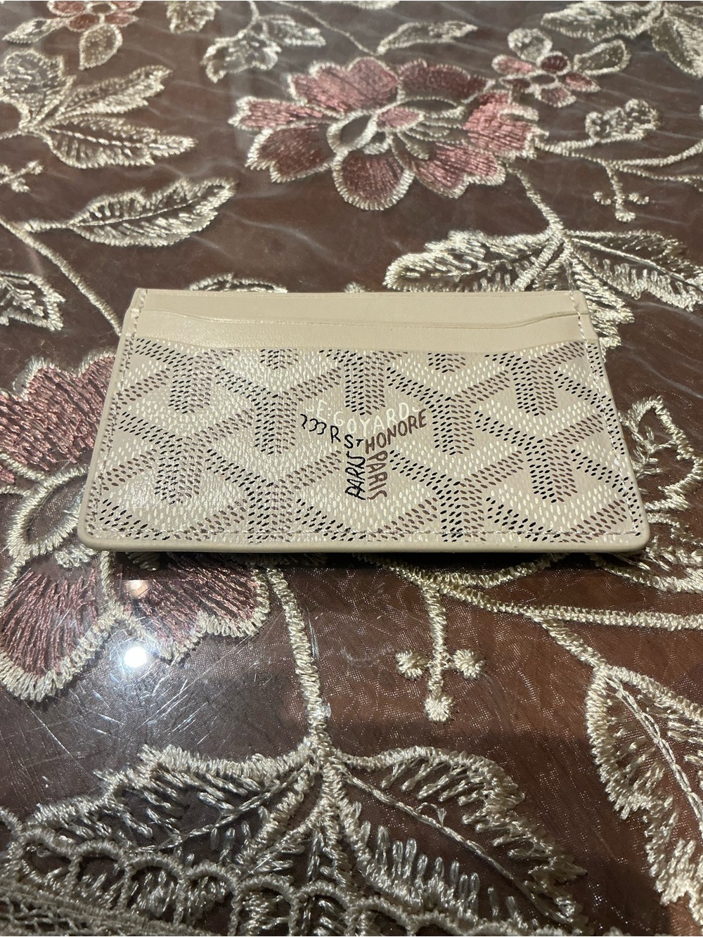 Goyard Beige Leather Card Holder - Picture 2 of 4